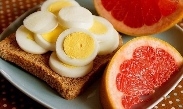 ไข่และส้มโอสำหรับการลดน้ำหนัก